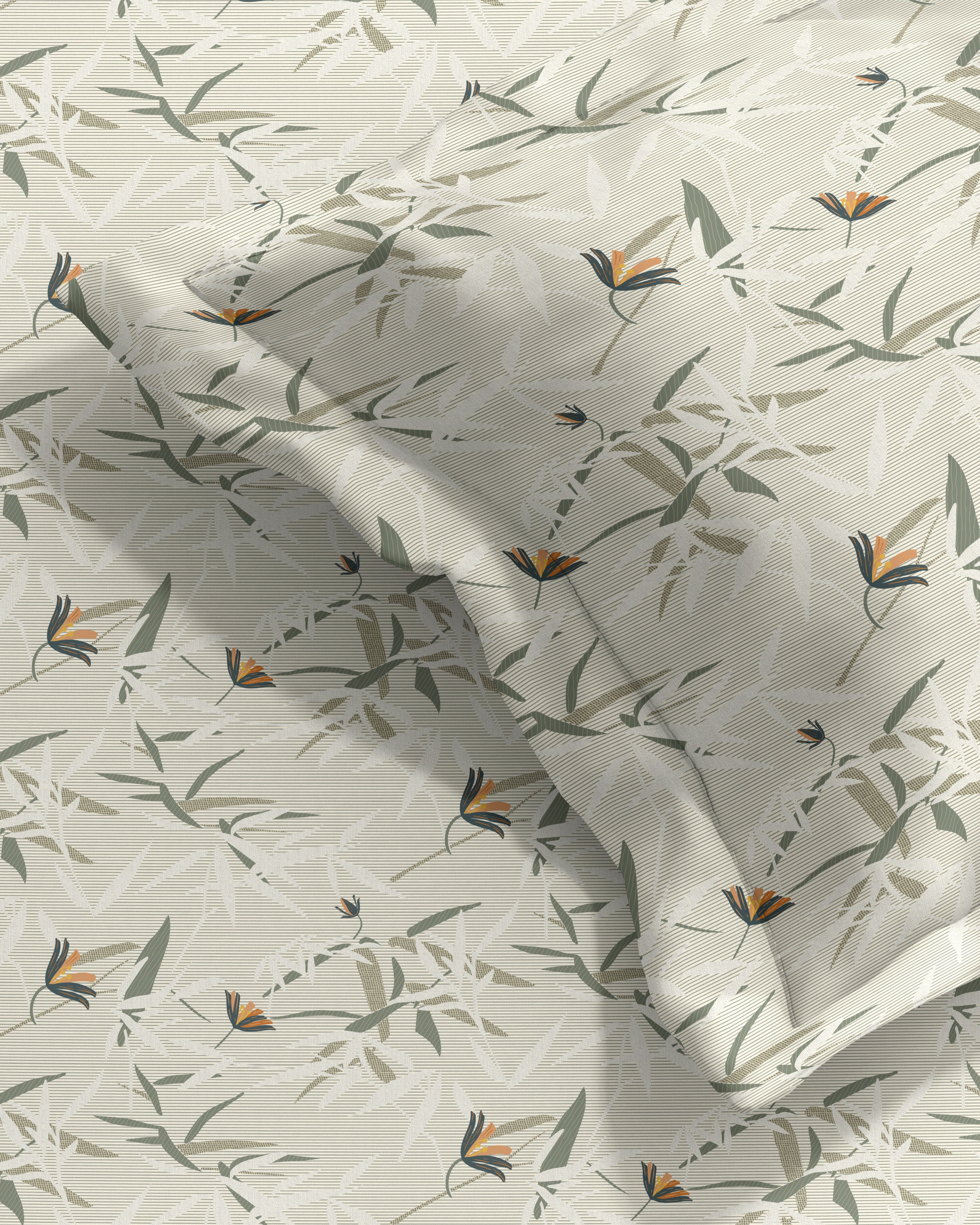 BOZEMAN GREEN BEDSHEET WITH PILLOWCOVER