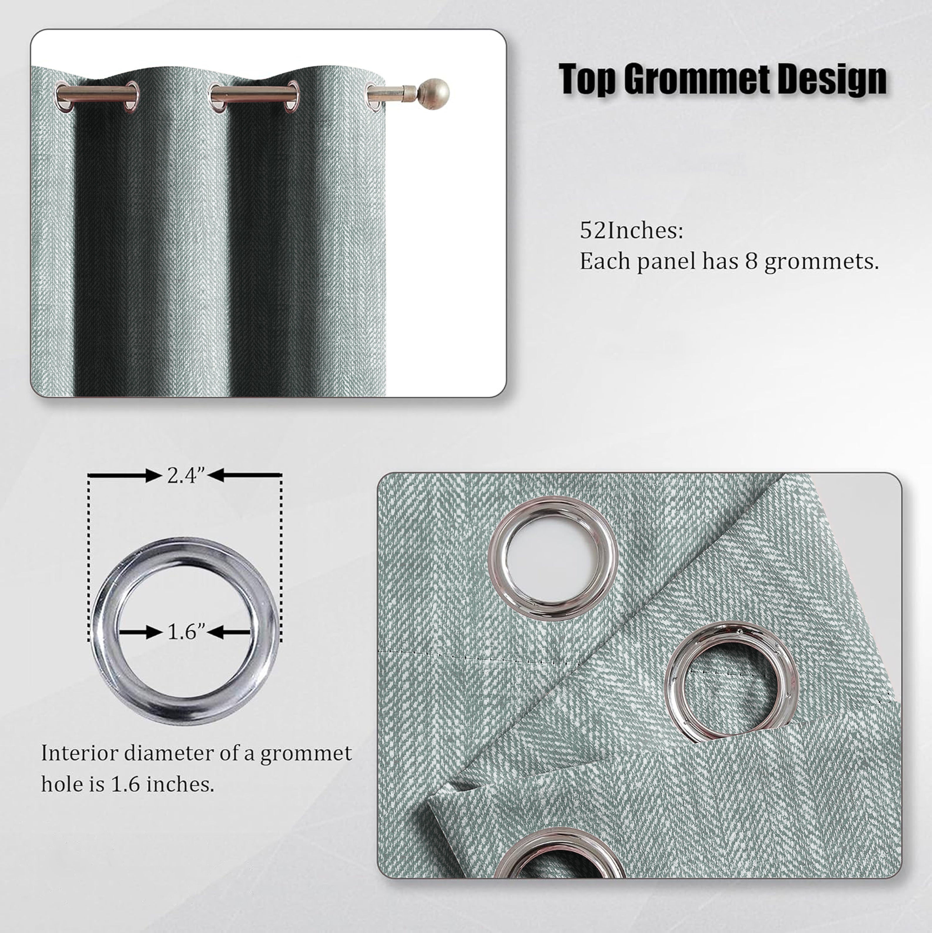 BELGRAVIA SEAGREEN PRINTED BLACKOUT CURTAIN