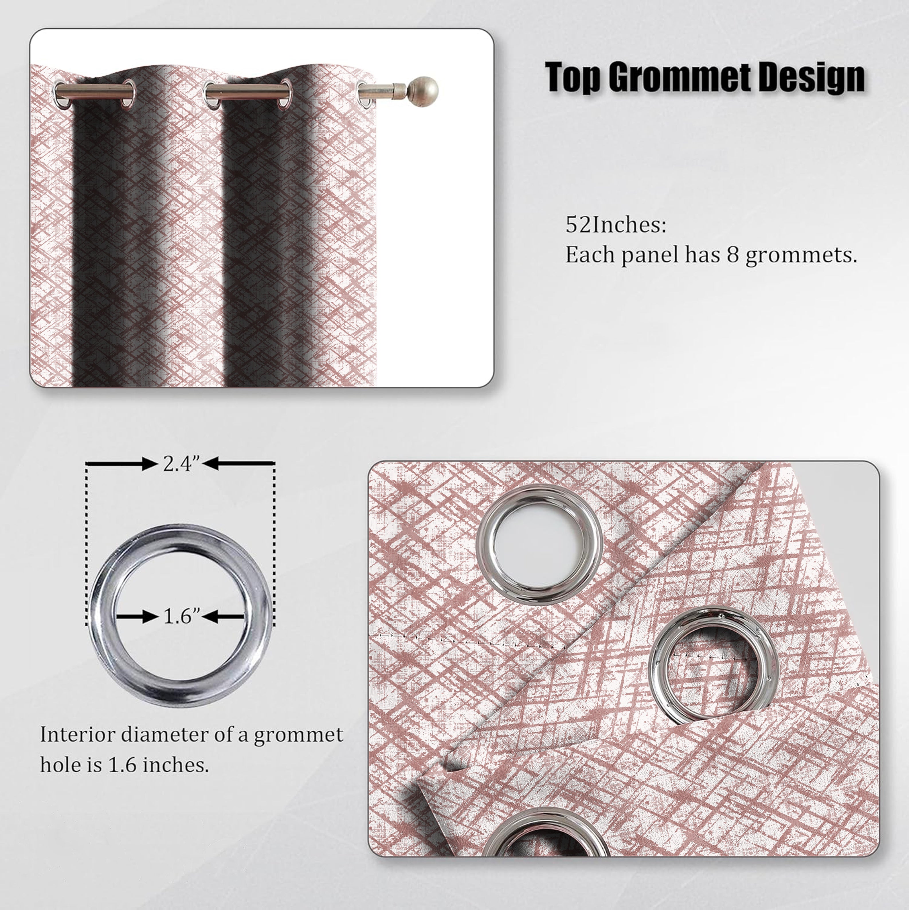 DITSY PINK PRINTED BLACKOUT CURTAIN