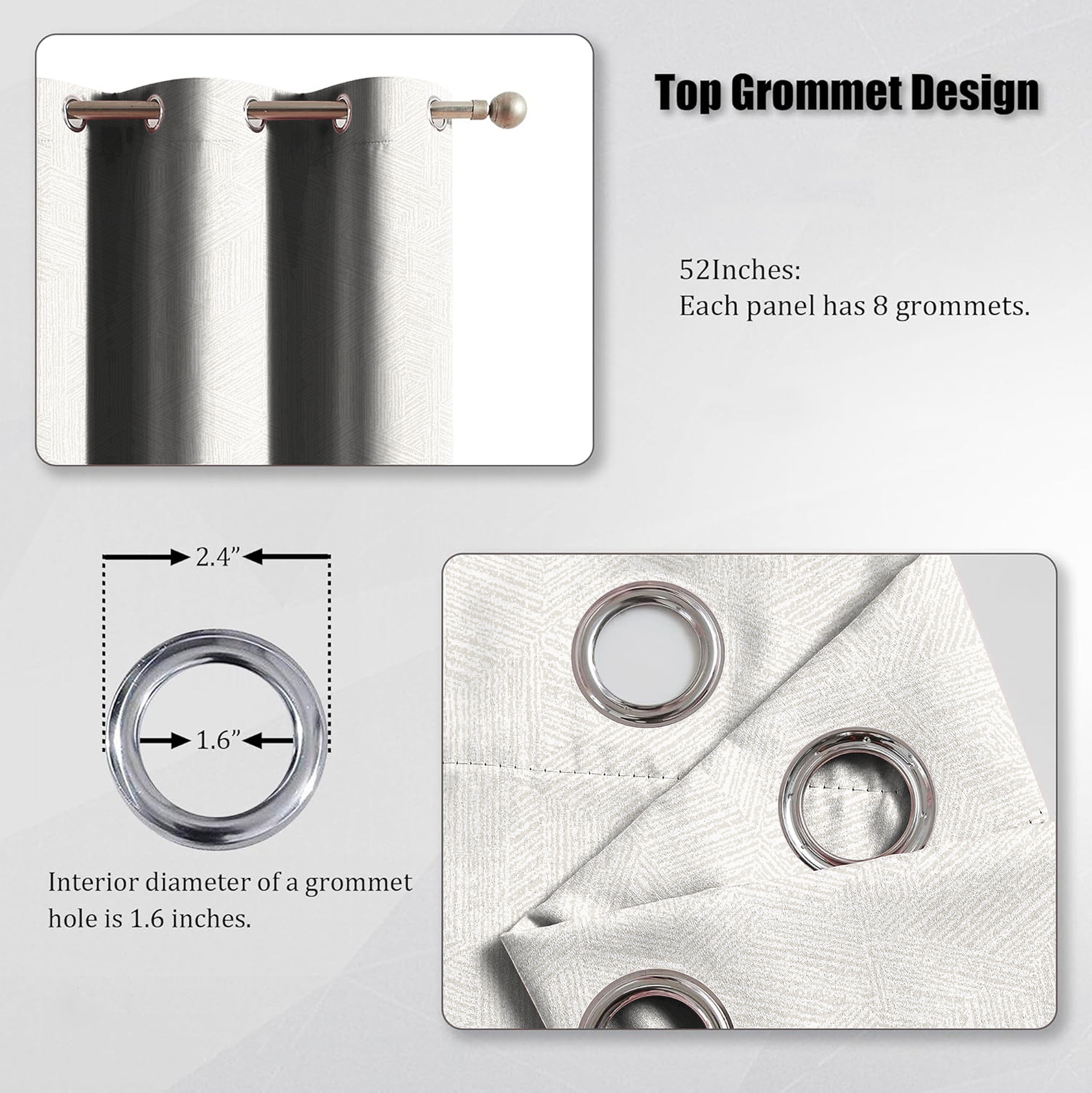 DITSY BEIGE PRINTED BLACKOUT CURTAIN