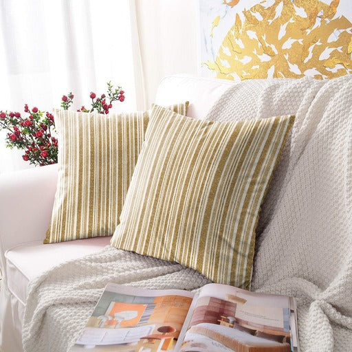 PONTO YELLOW (16X16 INCH) DIGITAL PRINTED CUSHION COVER (Pack of 2)