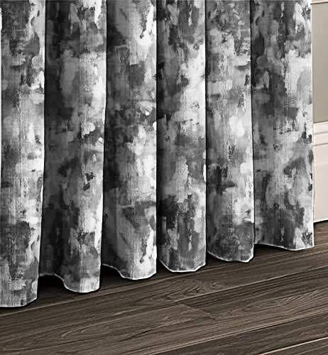EDEN GREY PRINTED BLACKOUT CURTAINS