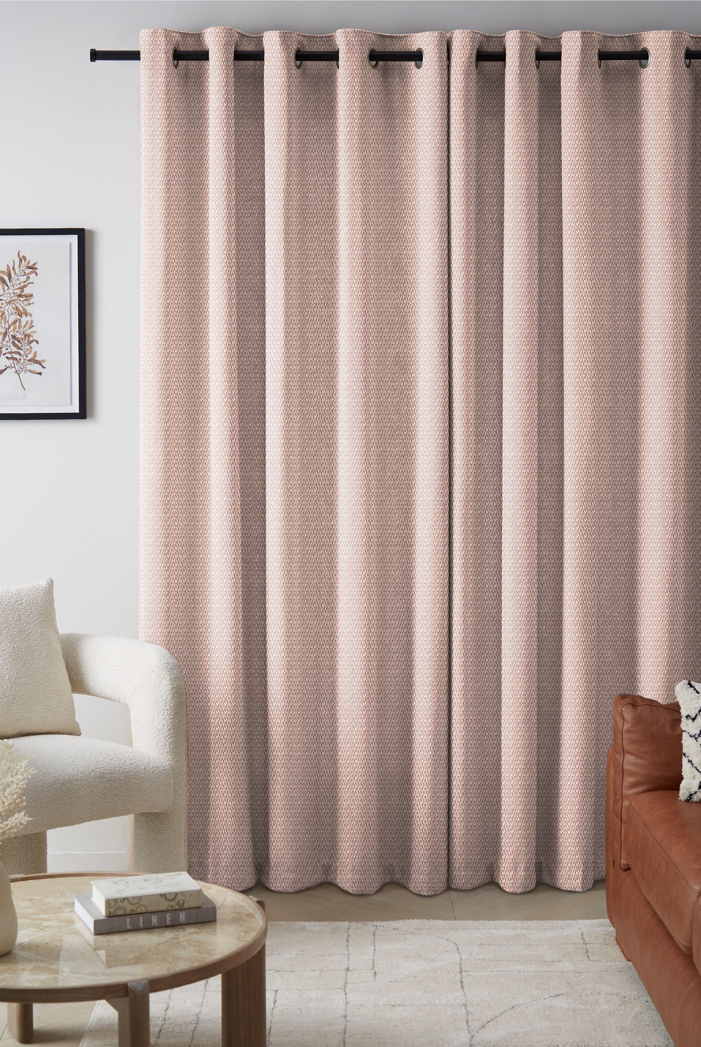 NORWAY PINK PRINTED BLACKOUT CURTAIN