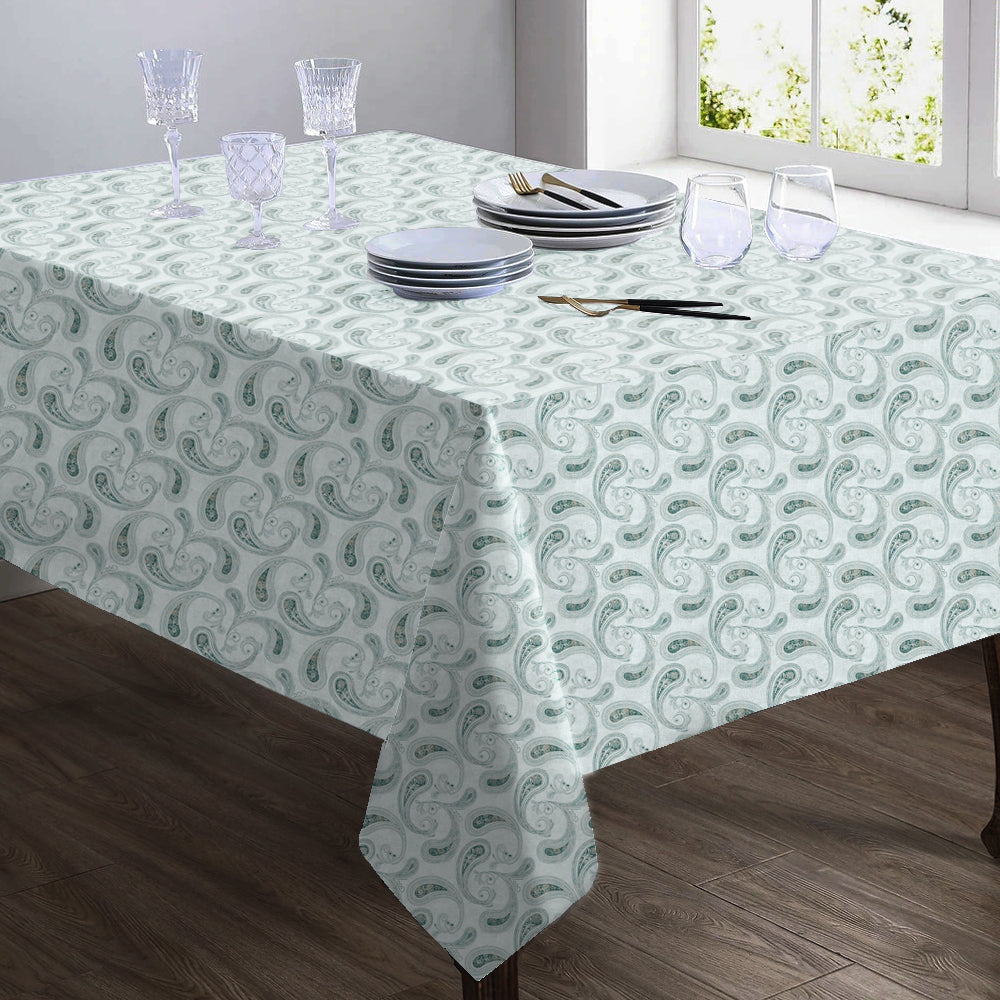 JODHPUR PAISLEY WHITE/BLUE TABLE CLOTH