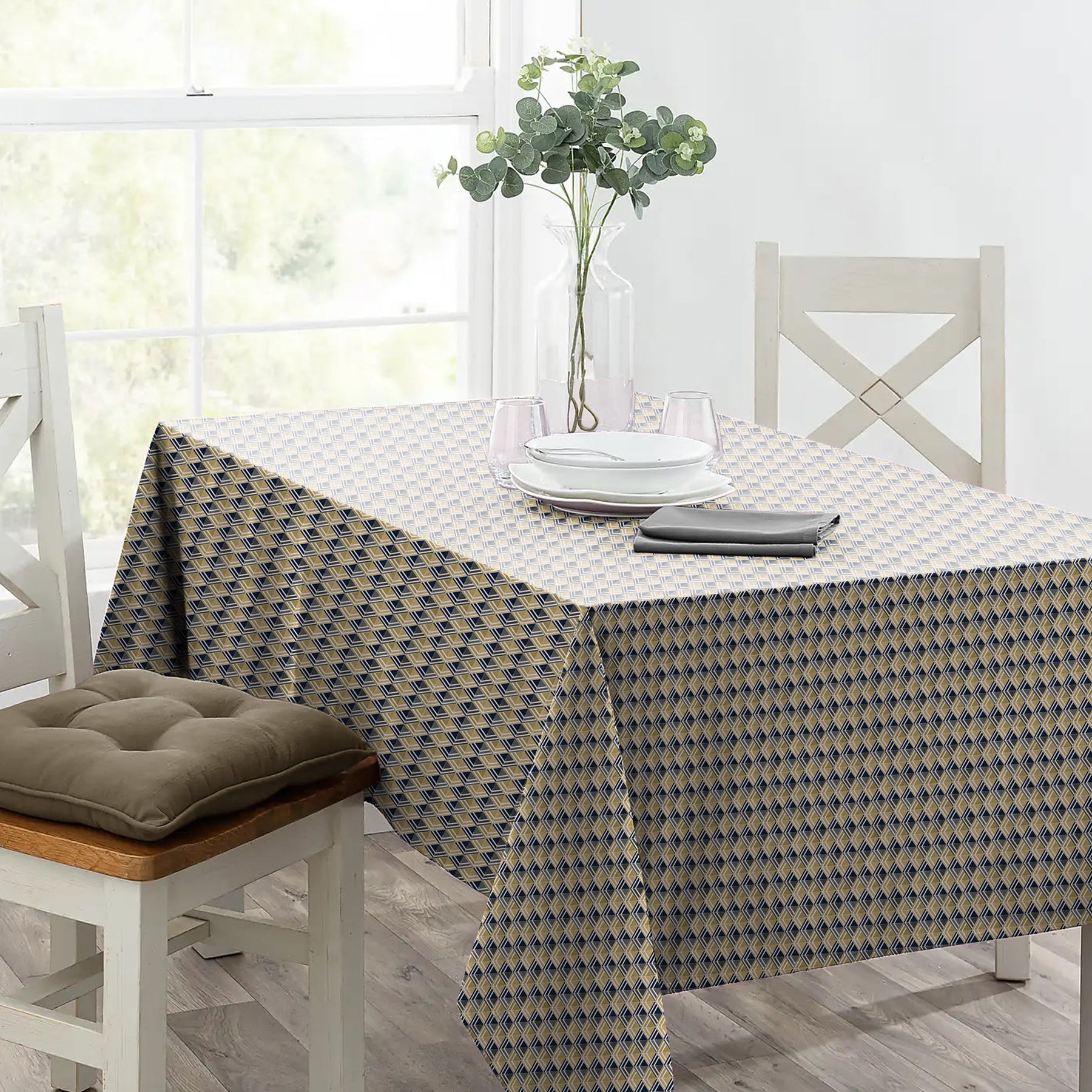ILLUSION MULTI YELLOW/BLACK TABLE CLOTH
