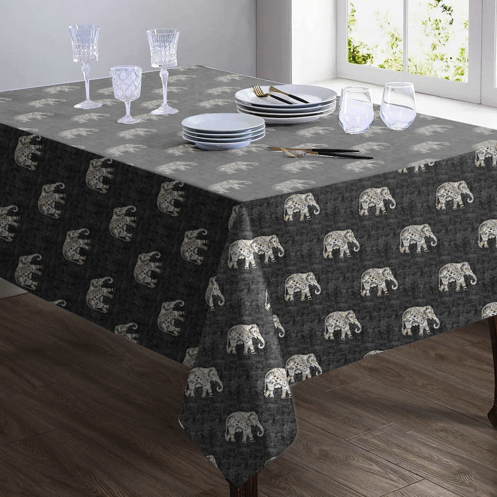 JODHPUR ELEPHANT BLACK TABLE CLOTH