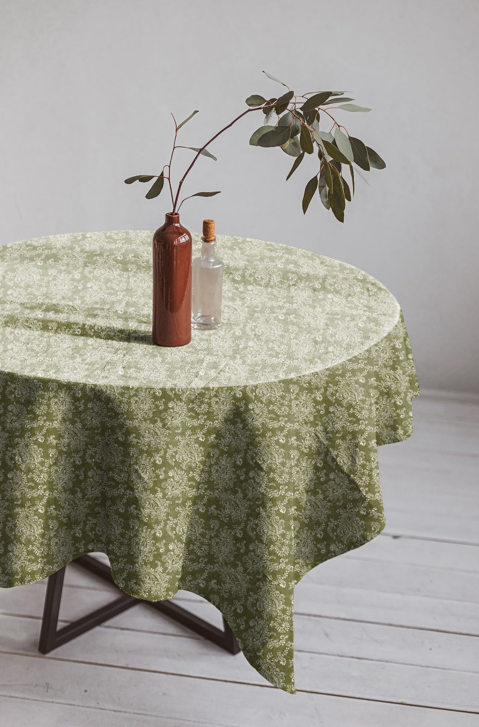 JODHPUR FLOWER OLIVE TABLE CLOTH