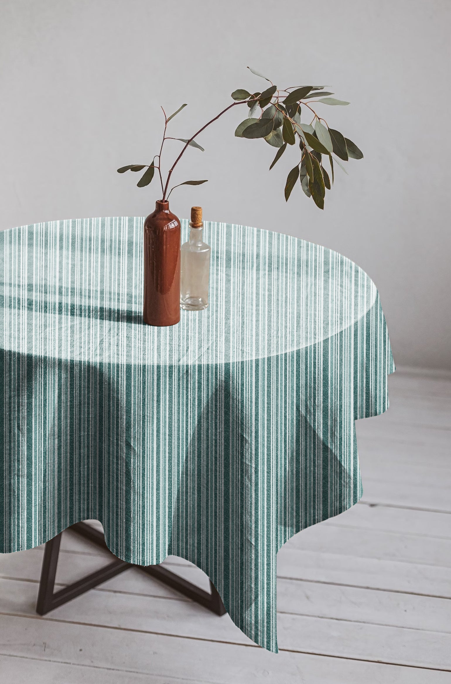JODHPUR STRIPE TEAL TABLE CLOTH