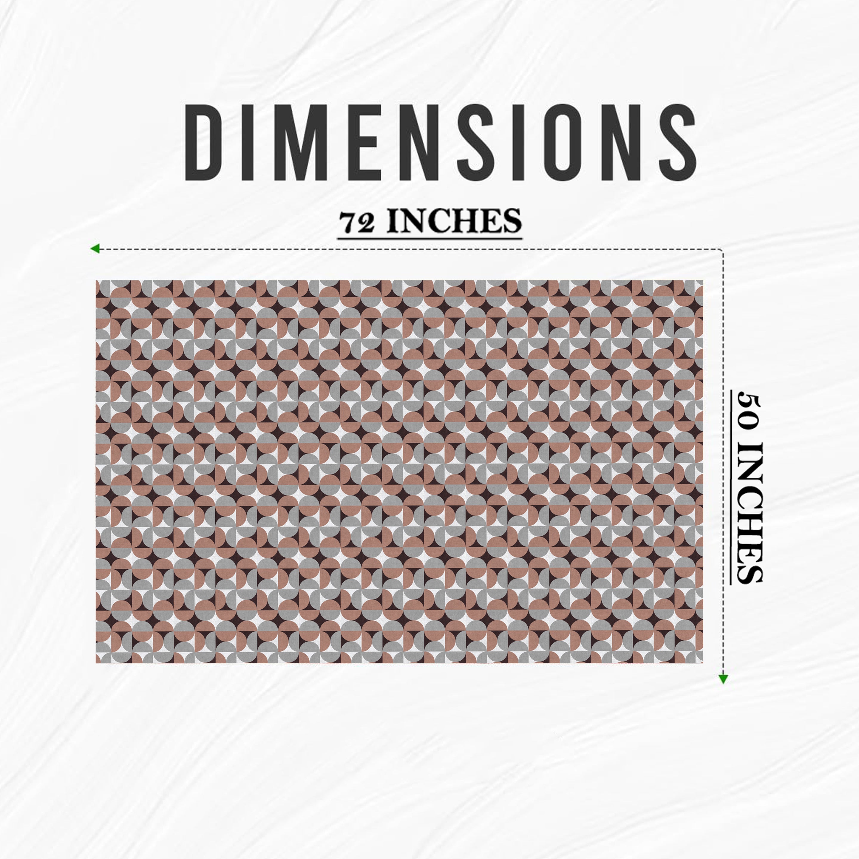 ILLUSION CIRCLE BROWN/GREY TABLE CLOTH