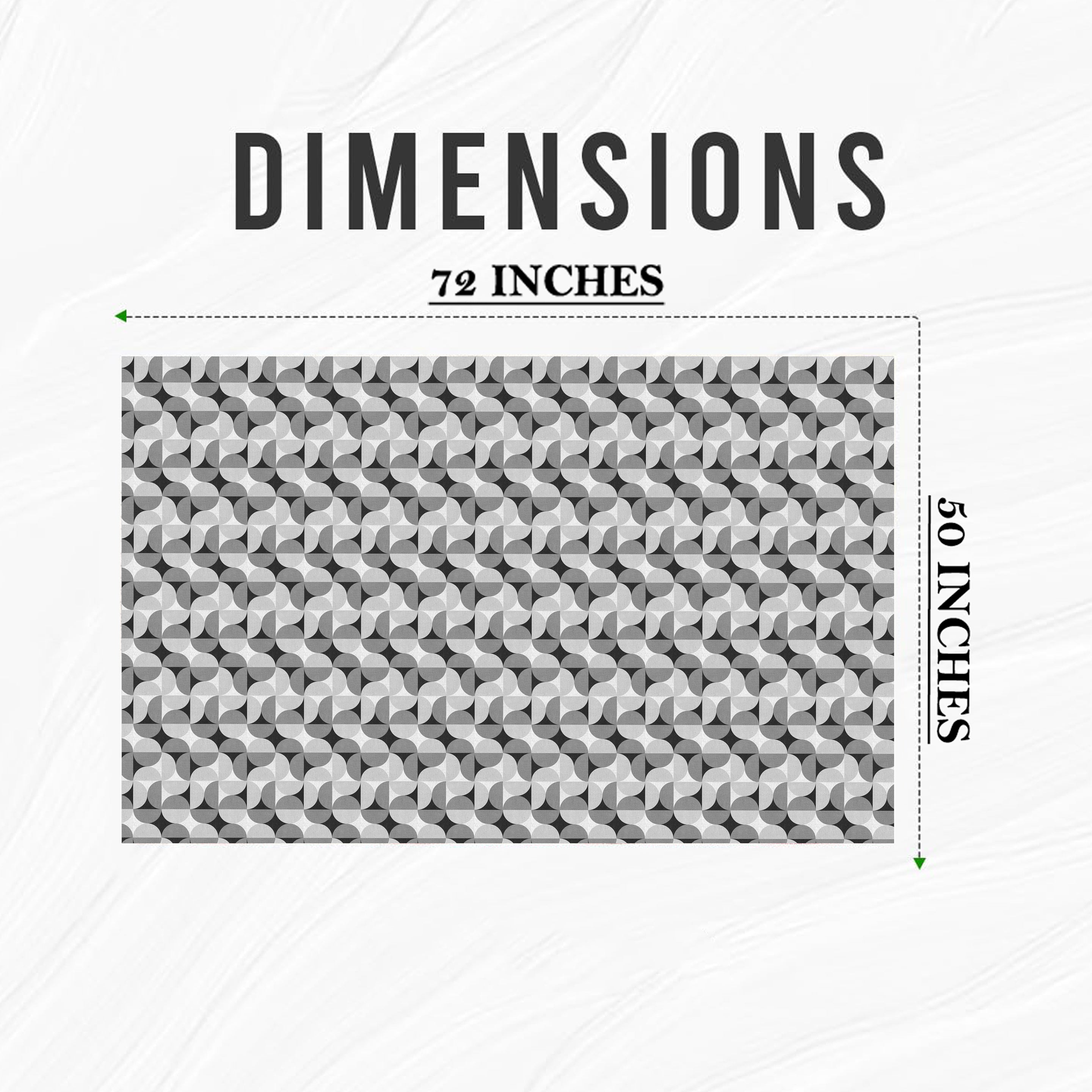 ILLUSION CIRCLE BLACK/GREY TABLE CLOTH