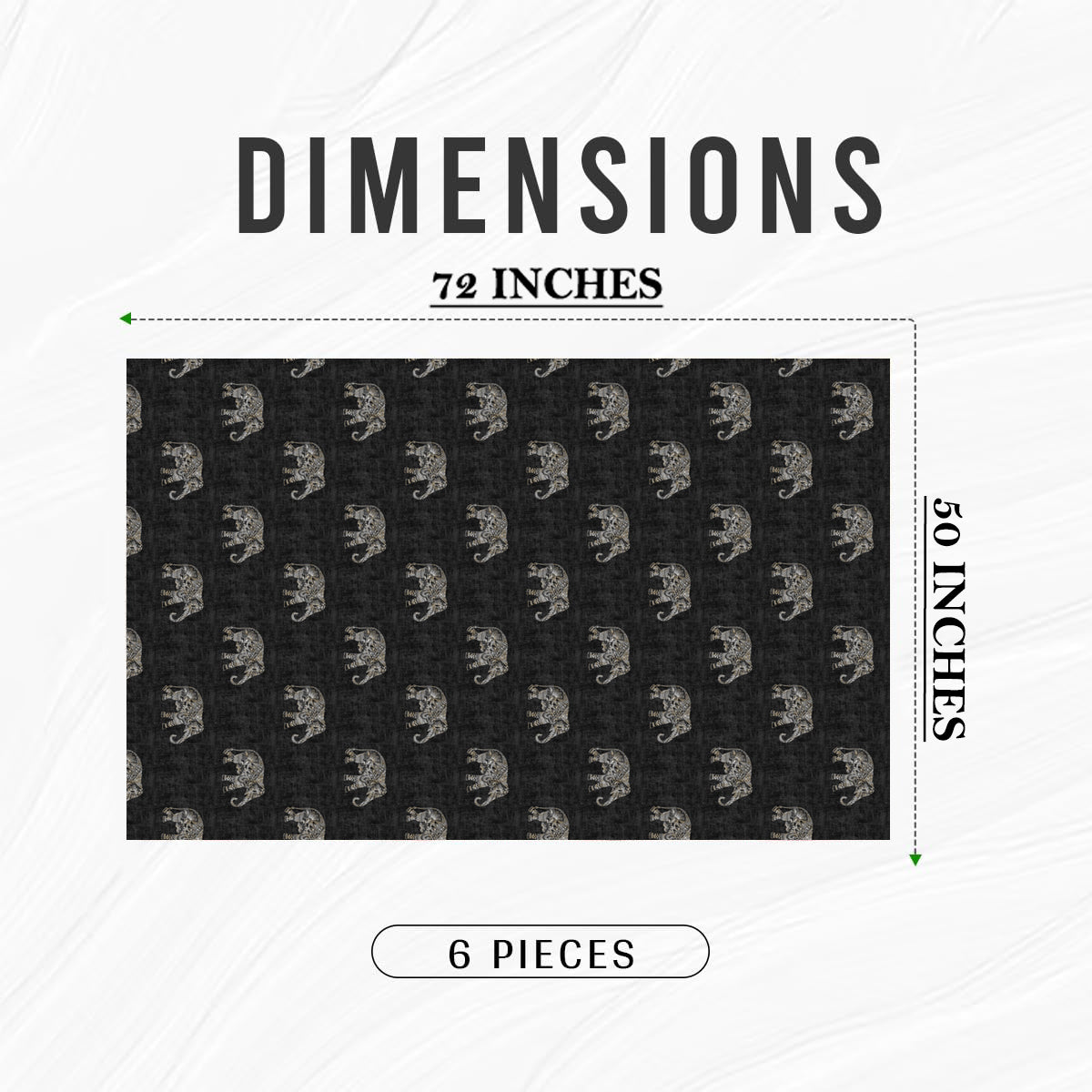 JODHPUR ELEPHANT BLACK TABLE CLOTH