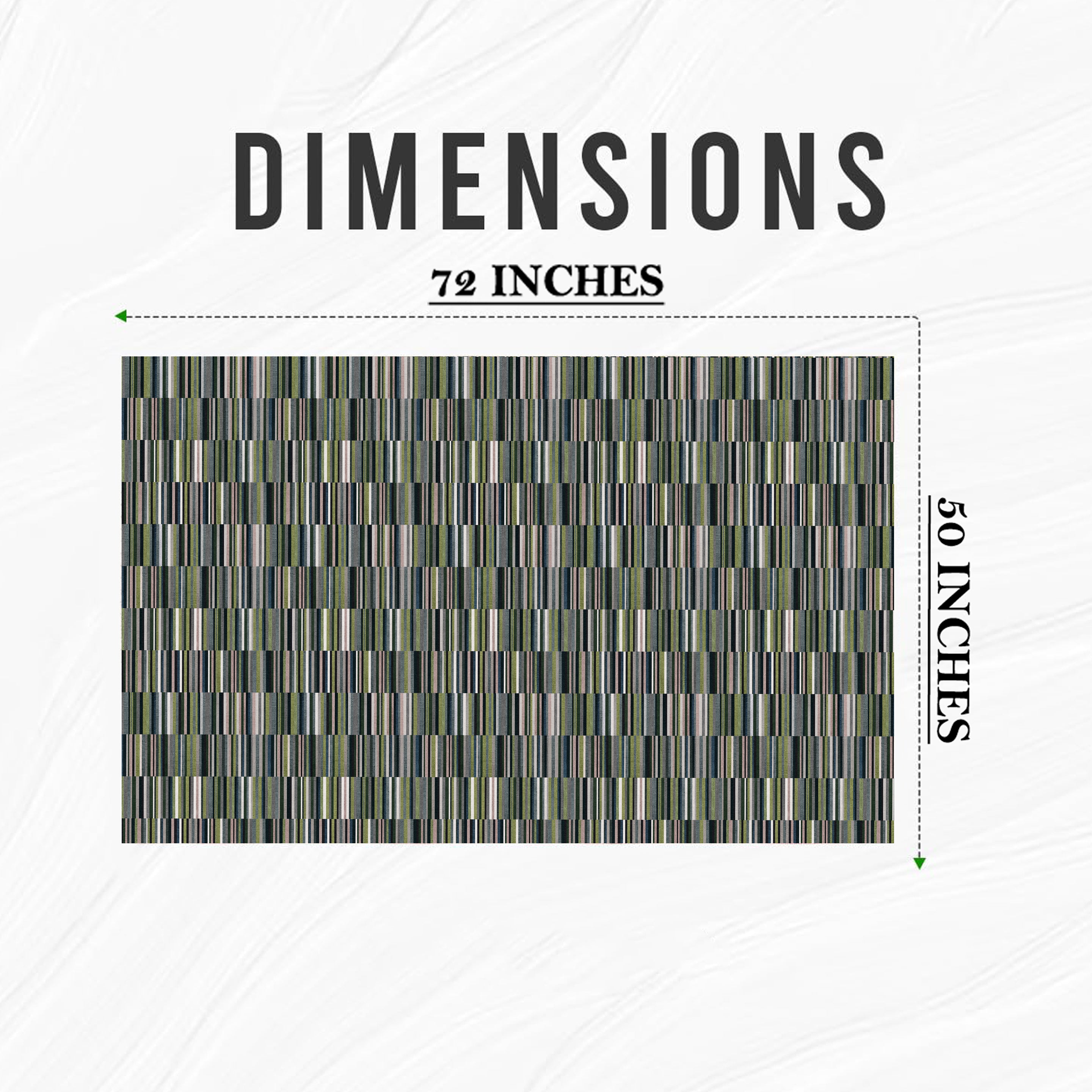 ILLUSION DASH OLIVE/GREEN TABLE CLOTH
