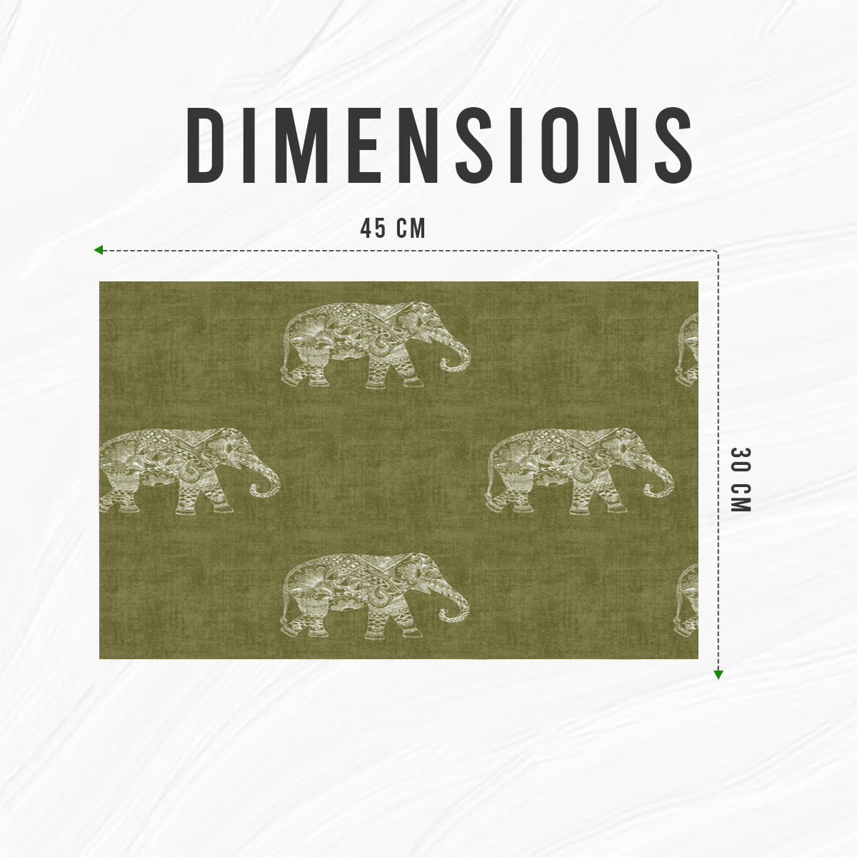 JODHPUR ELEPHANT OLIVE TABLE CLOTH