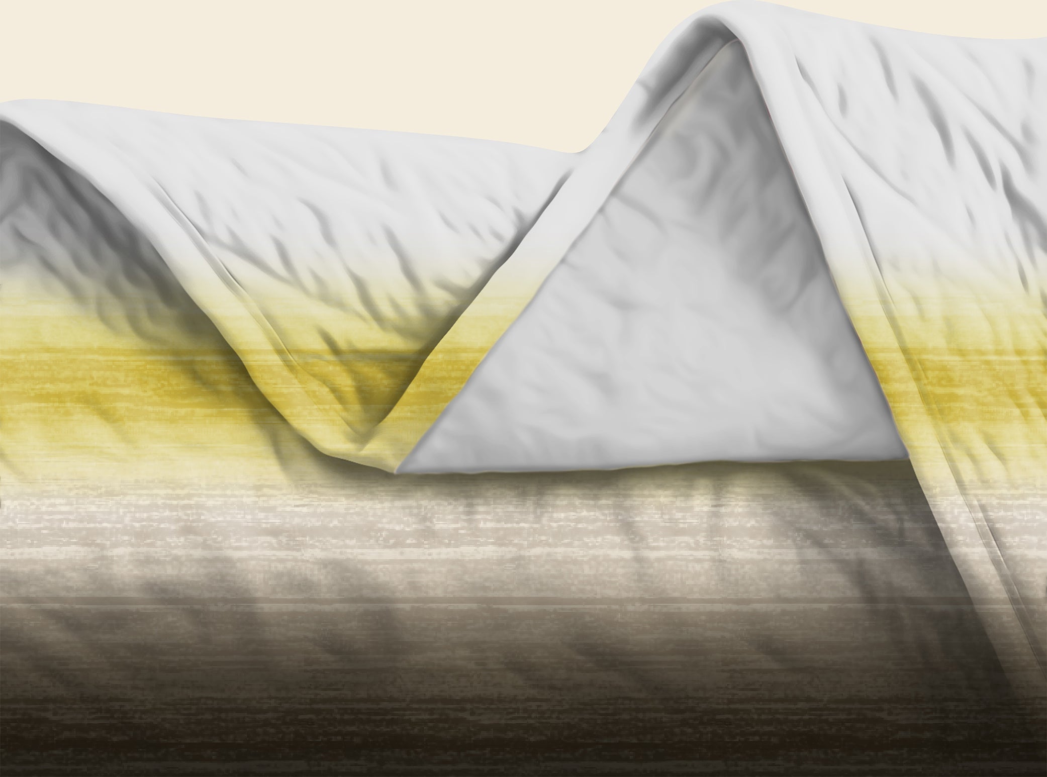 Romano Yellow Bedcover for Double Bed with 2 PillowCovers King Size (104" X 90")