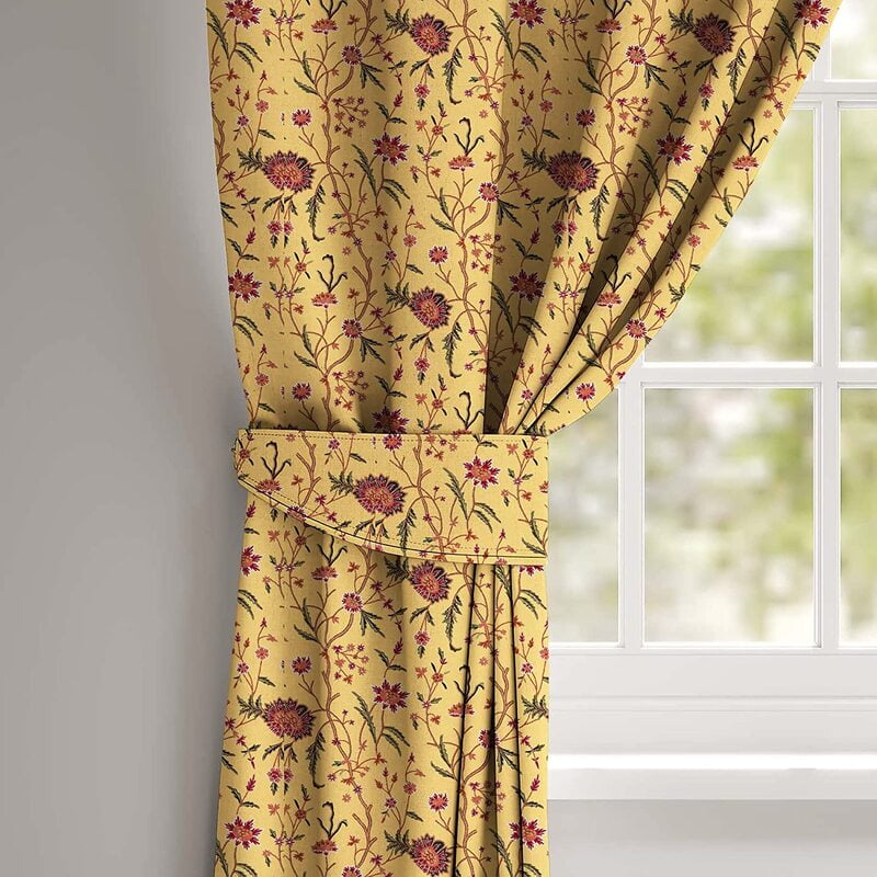 KASHMIRI YELLOW PRINTED BLACKOUT CURTAIN