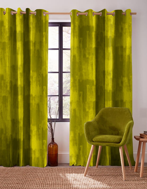 FUJI LIME BLACKOUT PRINTED CURTAIN