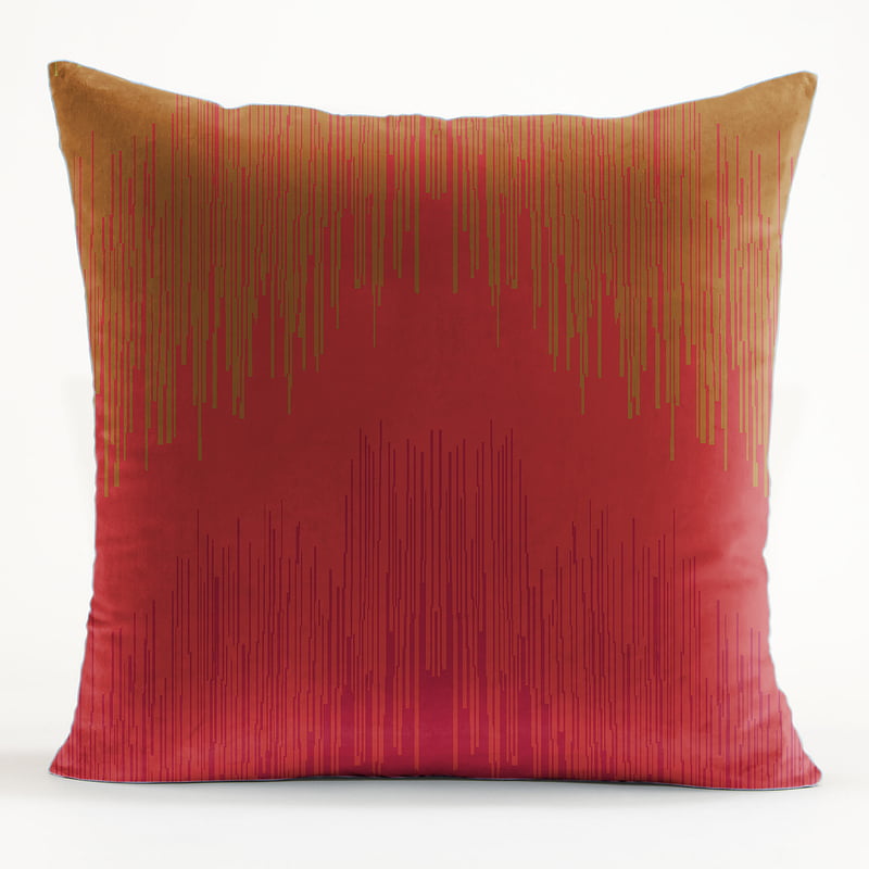 Kudo RED MATTY DIGITAL PRINTED CUSHION COVER (Pack of 2)