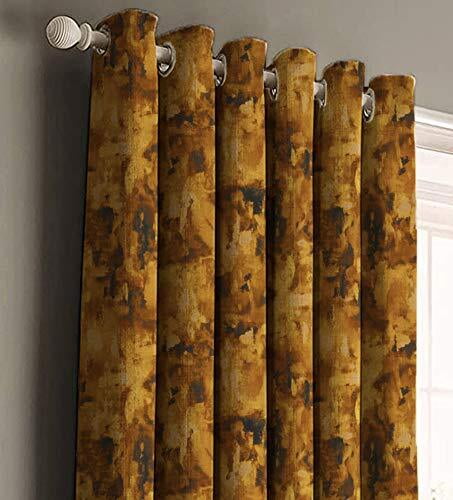 EDEN GOLD BLACKOUT PRINTED CURTAIN