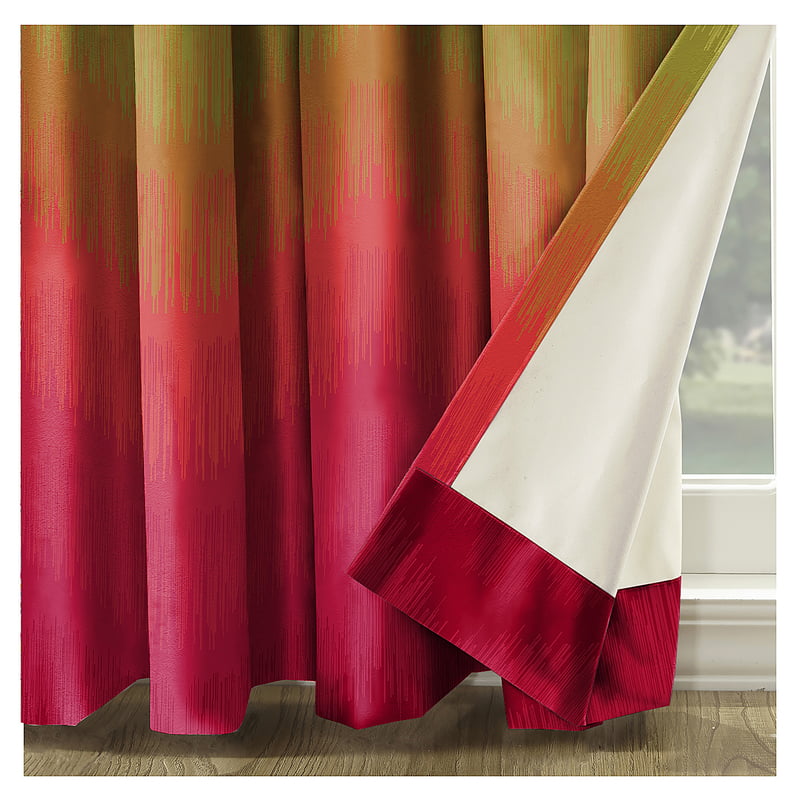 KUDO RED PRINTED BLACKOUT CURTAIN