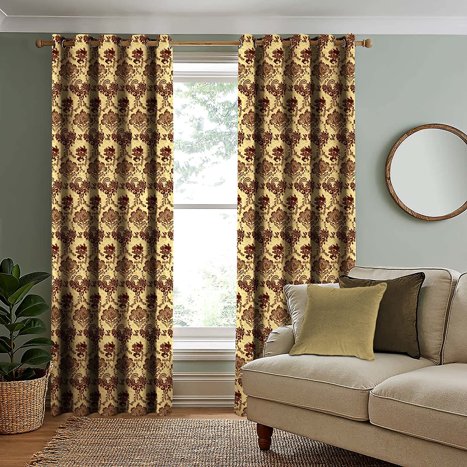 PAISLEY YELLOW BLACKOUT CURTAIN
