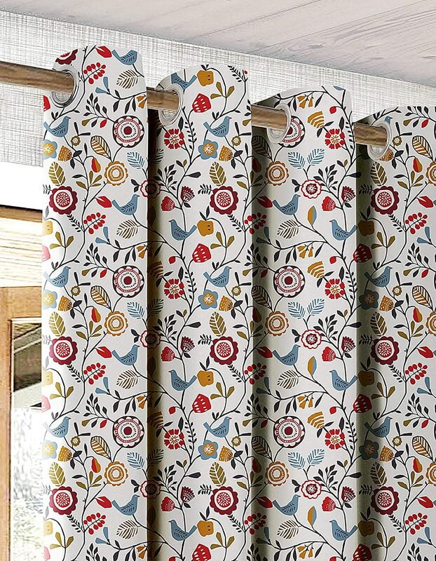 DAWN BLUE CURTAIN BLACKOUT PRINTED