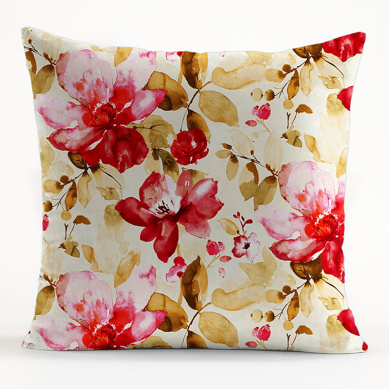 ALGO RED MATTY DIGITAL PRINTED CUSHION COVER (Pack of 2)