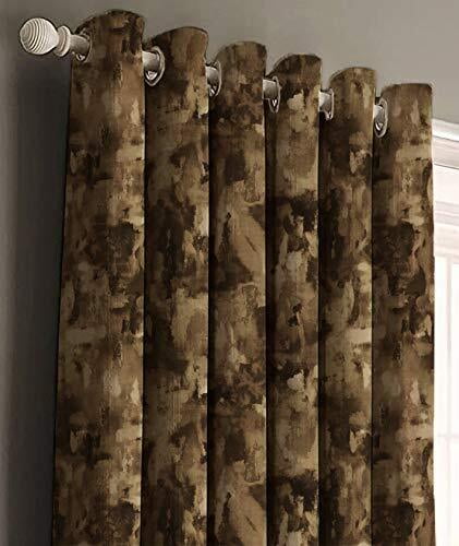 EDEN BROWN BLACKOUT PRINTED CURTAIN