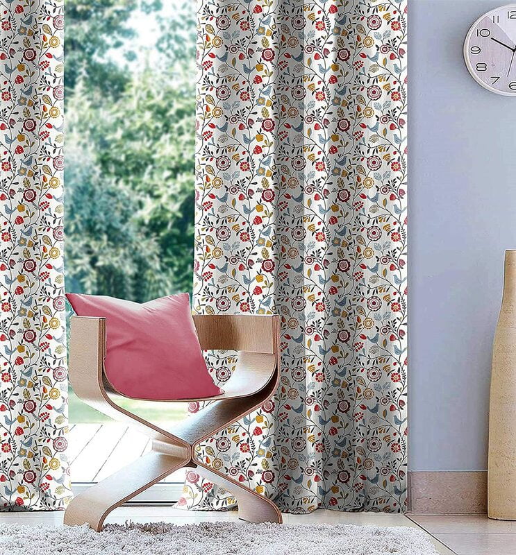 DAWN BLUE CURTAIN BLACKOUT PRINTED