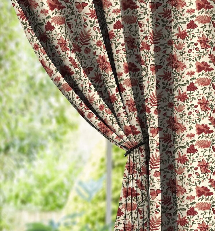 KASHMIRI FUCSHIA PRINTED BLACKOUT CURTAIN