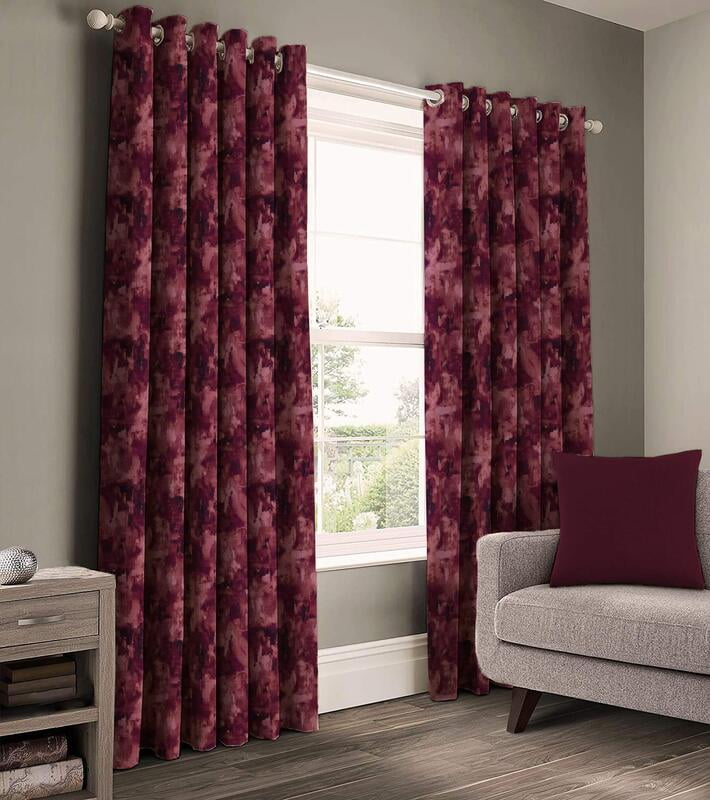 EDEN FUCHSIA PRINTED BLACKOUT CURTAIN
