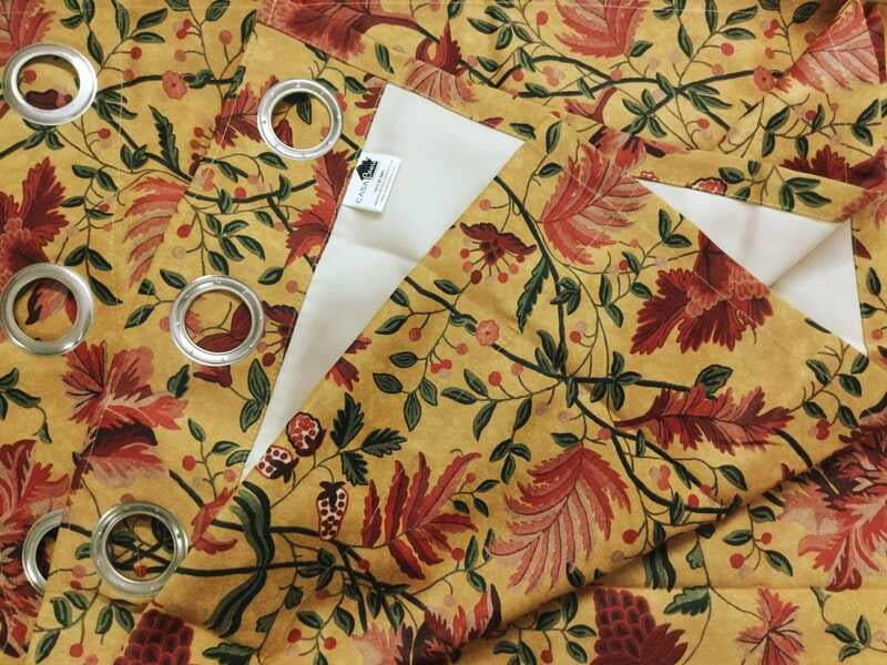 KASHMIRI YELLOW PRINTED BLACKOUT CURTAIN