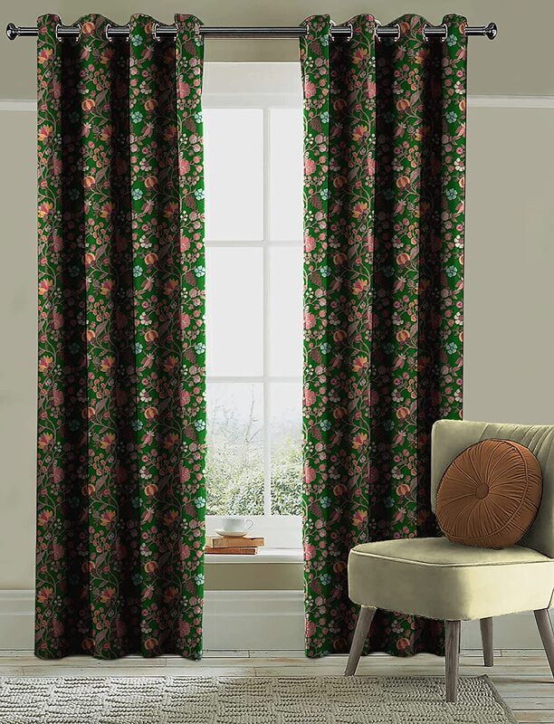 AZURE NATURAL GREEN BLACKOUT CURTAINS