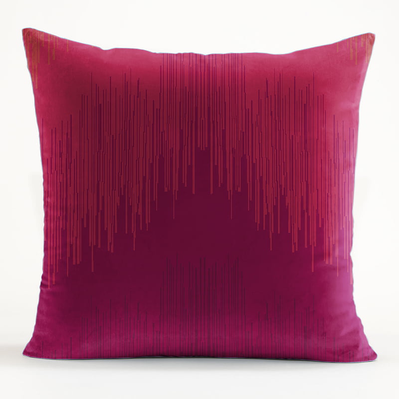 Kudo MAROON MATTY DIGITAL PRINTED CUSHION COVER (Pack of 2)