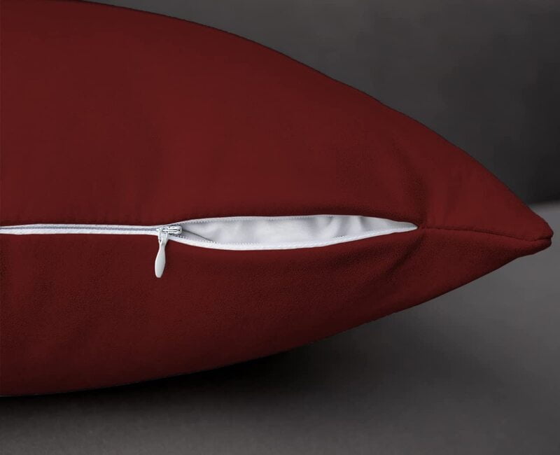 SUEDE MAROON CUSHION COVER