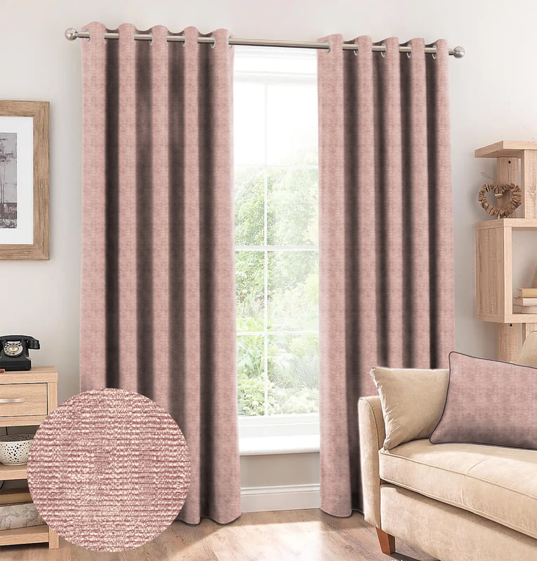 SUNBLOCK MED PINK PRINTED BLACKOUT CURTAIN