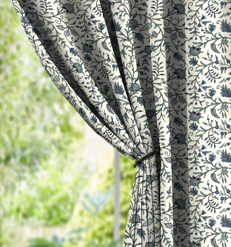 KASHMIRI BLUE PRINTED BLACKOUT CURTAIN