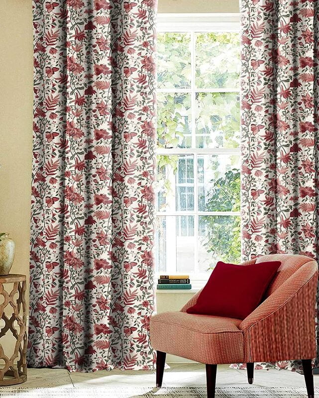 KASHMIRI FUCSHIA PRINTED BLACKOUT CURTAIN