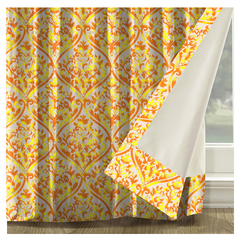 GENE YELLOW PRINTED BLACKOUT CURTAIN