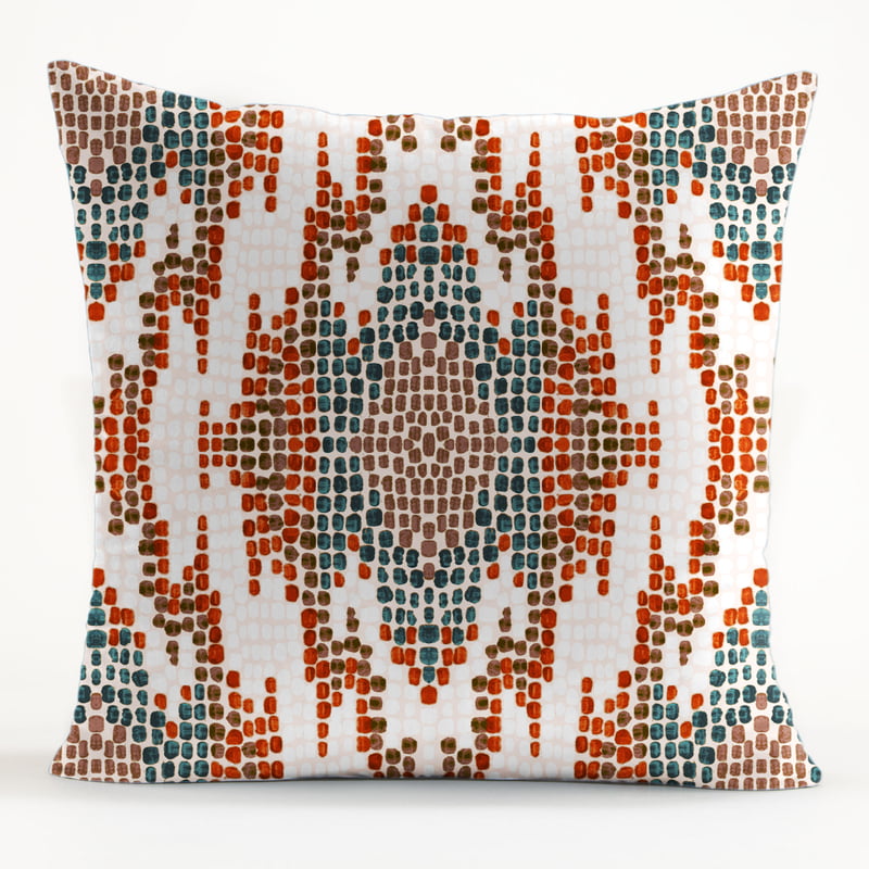 Alma ORANGE MATTY DIGITAL PRINTED CUSHION COVER (Pack of 2)