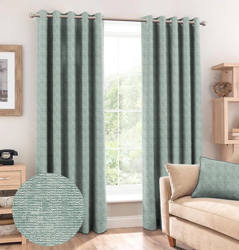 SUNBLOCK SEA GREEN PRINTED BLACKOUT CURTAIN