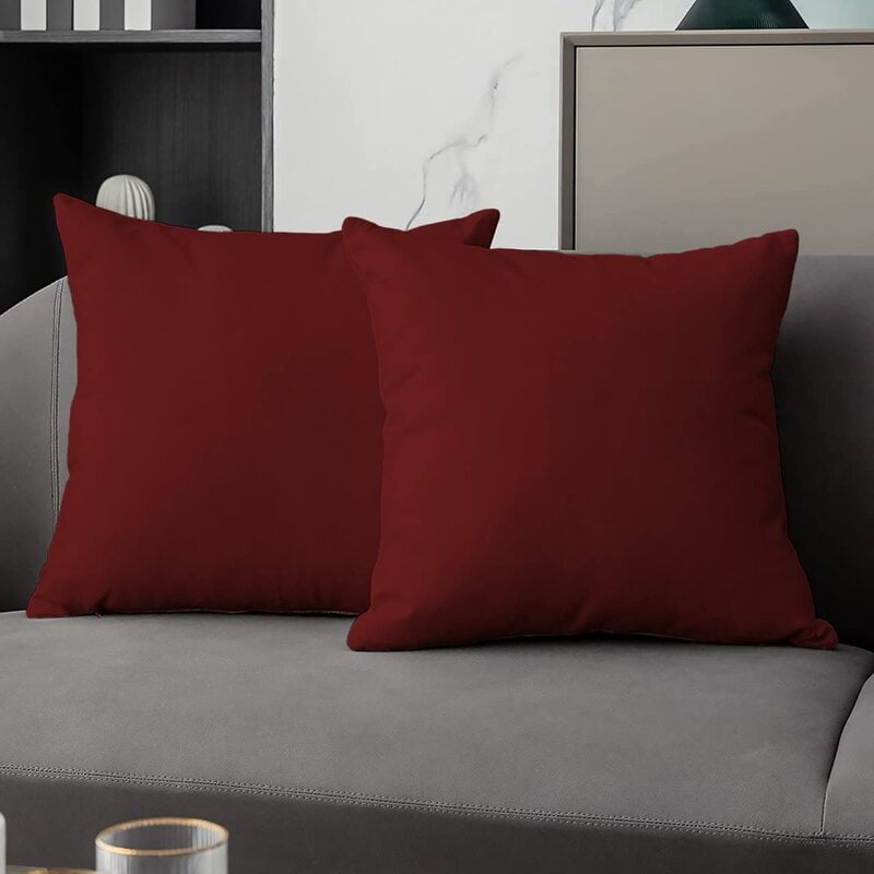 SUEDE MAROON CUSHION COVER