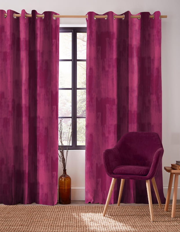 FUJI PINK BLACKOUT PRINTED CURTAIN