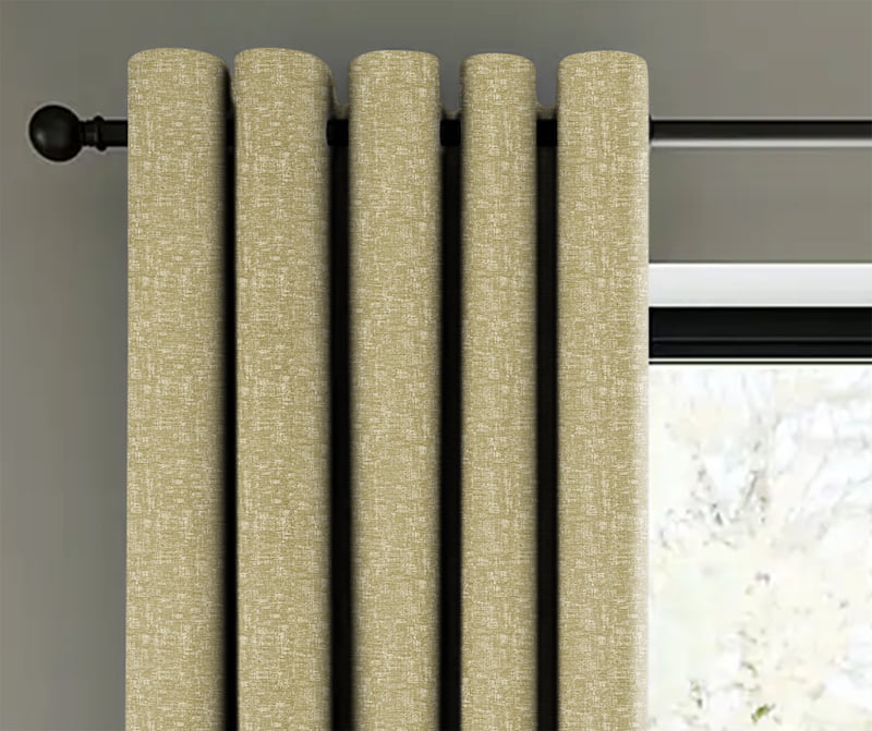 SUNBLOCK TEXTURE LASA LIGHT GREEN PRINTED BLACKOUT CURTAIN
