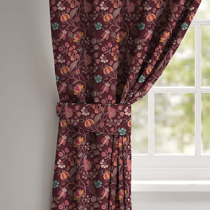 AZURE MAROON BLACKOUT CURTAINS