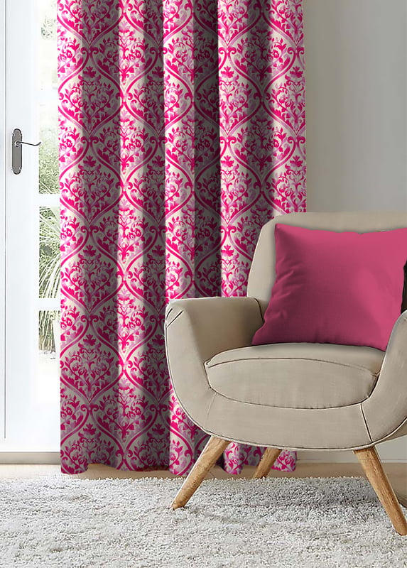 GENE PINK PRINTED BLACKOUT CURTAIN
