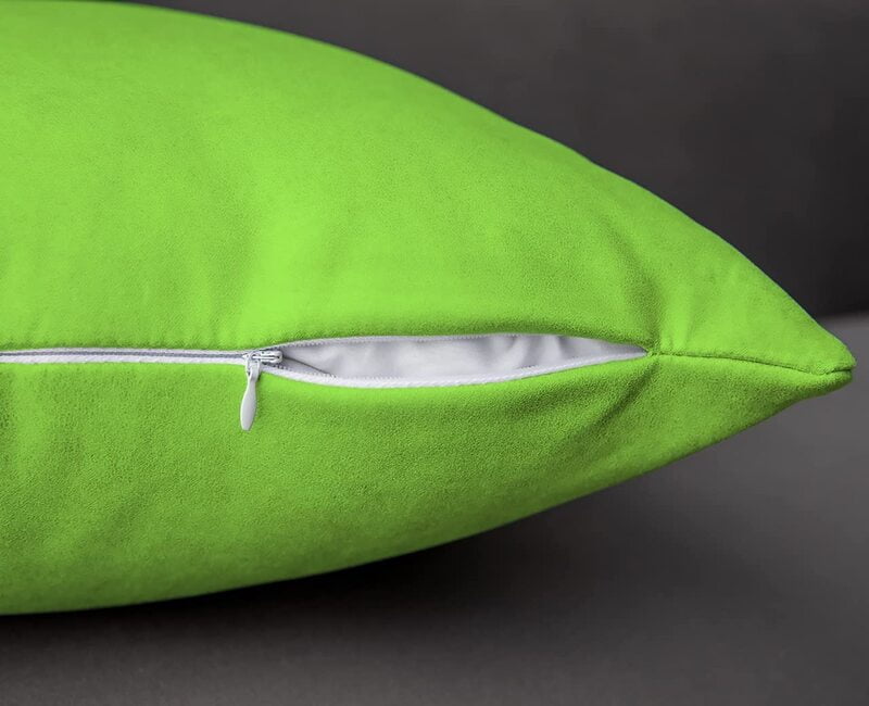 SUEDE GREEN CUSHION COVER (Pack of 2)