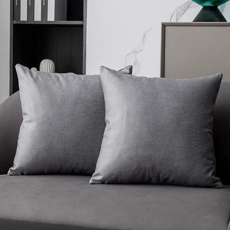 SUEDE GREY CUSHION COVER (Pack of 2)