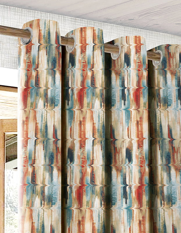 LIMA RED CURTAINS BLACKOUT PRINTED