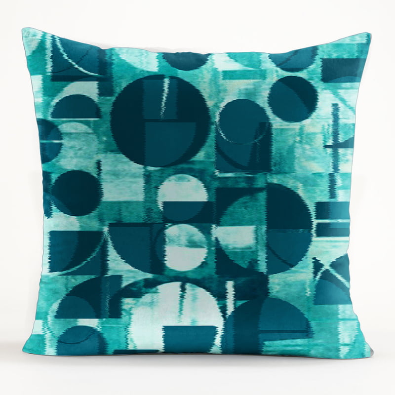 CUSHION COVER Lark TEAL MATTY DIGITAL PRINTED (Pack of 2)