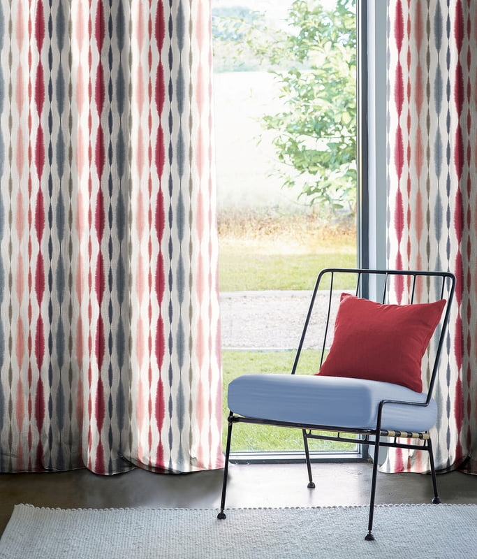 SILO PINK CURTAIN BLACKOUT PRINTED